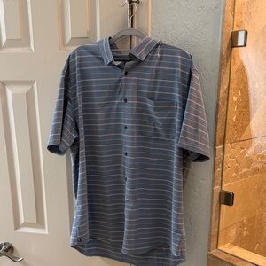 Mizzen+Main Blue Striped Shirt